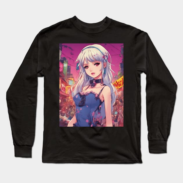 City Hunter  Girls Collorful Long Sleeve T-Shirt by animegirlnft